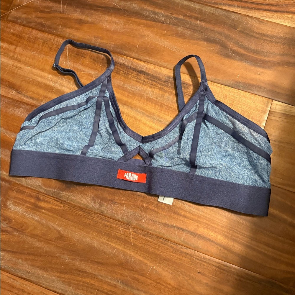 Parade Triangle Bralette Blue Heather‎ Adjustable Straps Size M(0932)